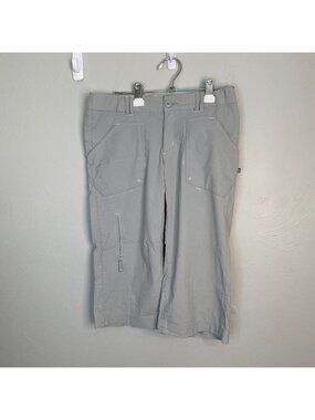 Eddie Bauer Sport Active Fit Sz S Women’s Hiking Shorts Capri Cargo Zip Pockets